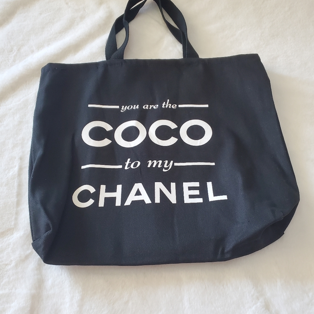 #091-NEW! YOU ARE THE CoCo TO MY... TOTE FABULOUS, CHIC, SEXY COTTON TOTE BAG - Picture 7 of 14
